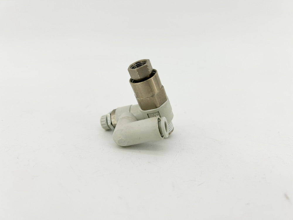 New SMC ASP430F Flow Control W/ Pilot Check Valve 1/2" Port 6mm Tube OD