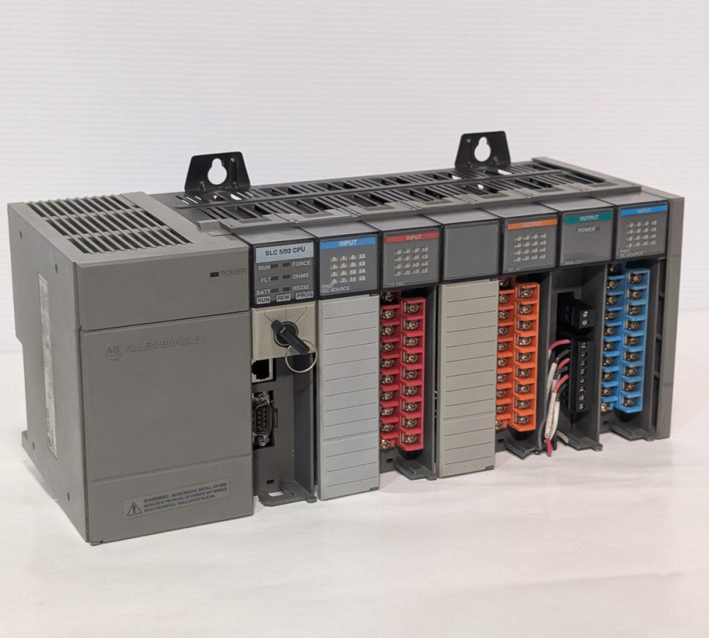 Allen-Bradley 1746-A7 SLC500 PLC 7-Slot Controller Rack, Power Supply, with Key