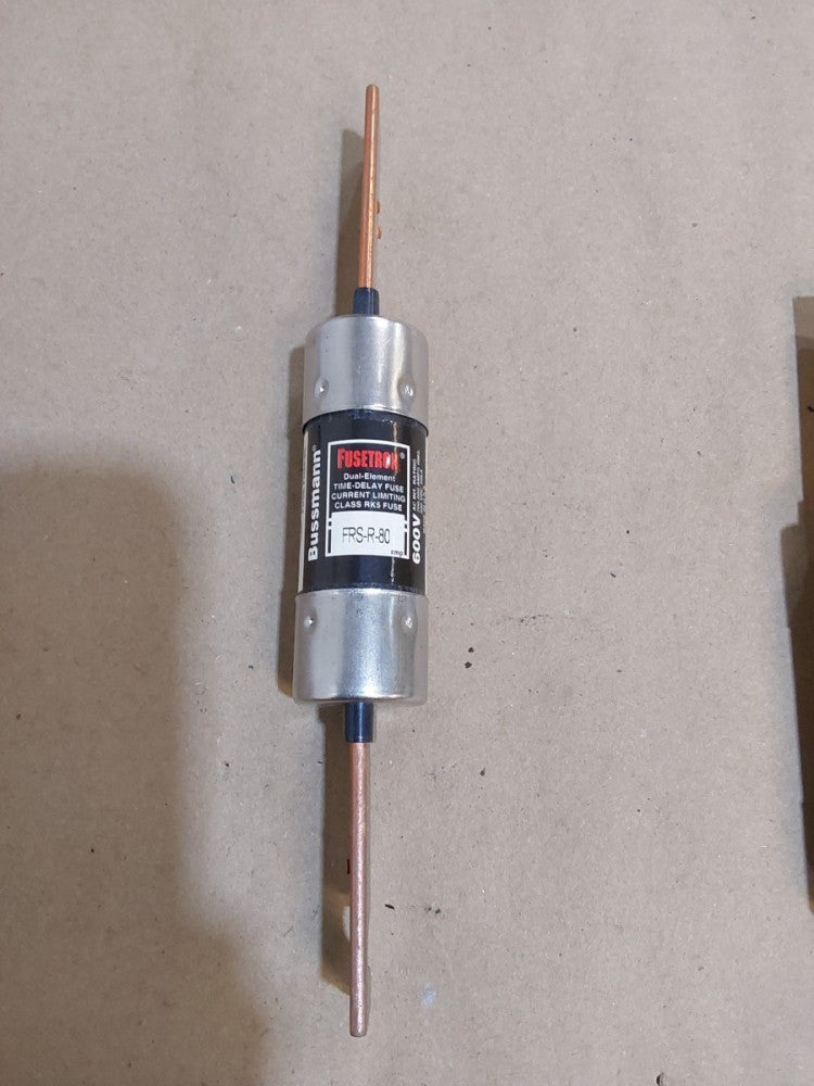 Bussmann FRS-R-80, 80 Amp (80A) 600V Fusetron Dual Element Time-Delay Current
