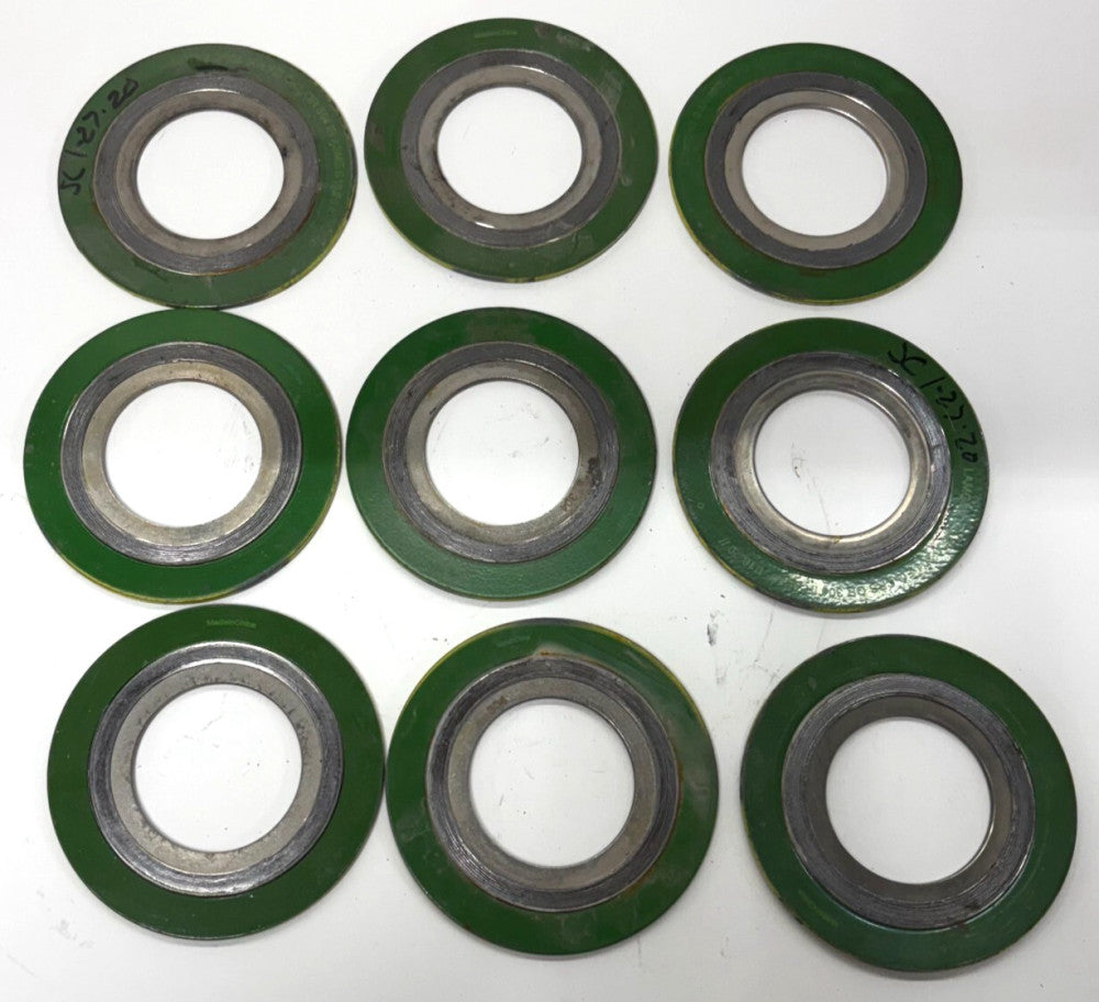 LAMONS STEEL GASKETS LOT OF 9 PIPE SIZE 2" PRESSURE CLASS 600 ID 2-19/100" OD