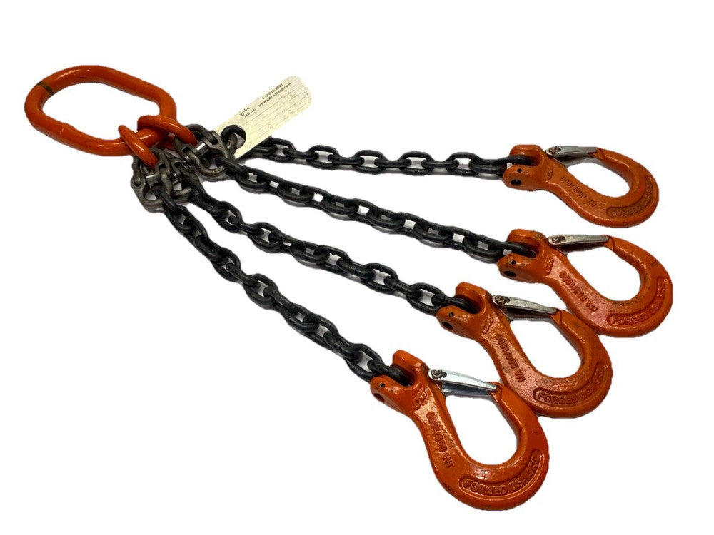 John Sakash 4-Leg Chain Sling 9/32 Hooks 4-QOS Grade 80