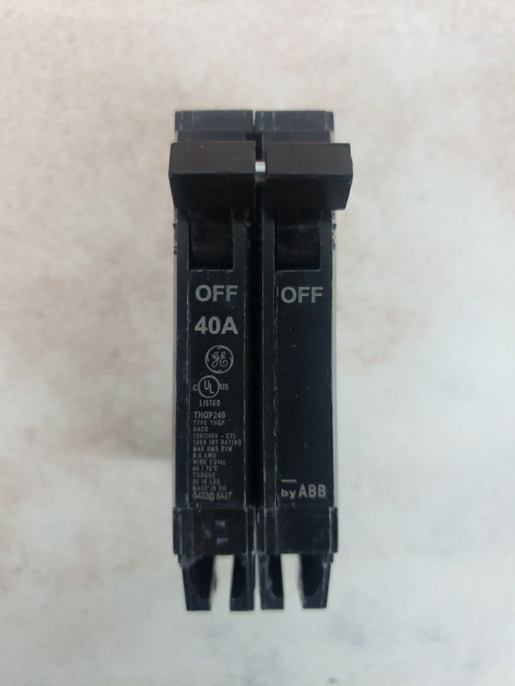 1) NEW GE THQP240 40A 2P Thin Series Circuit Breaker