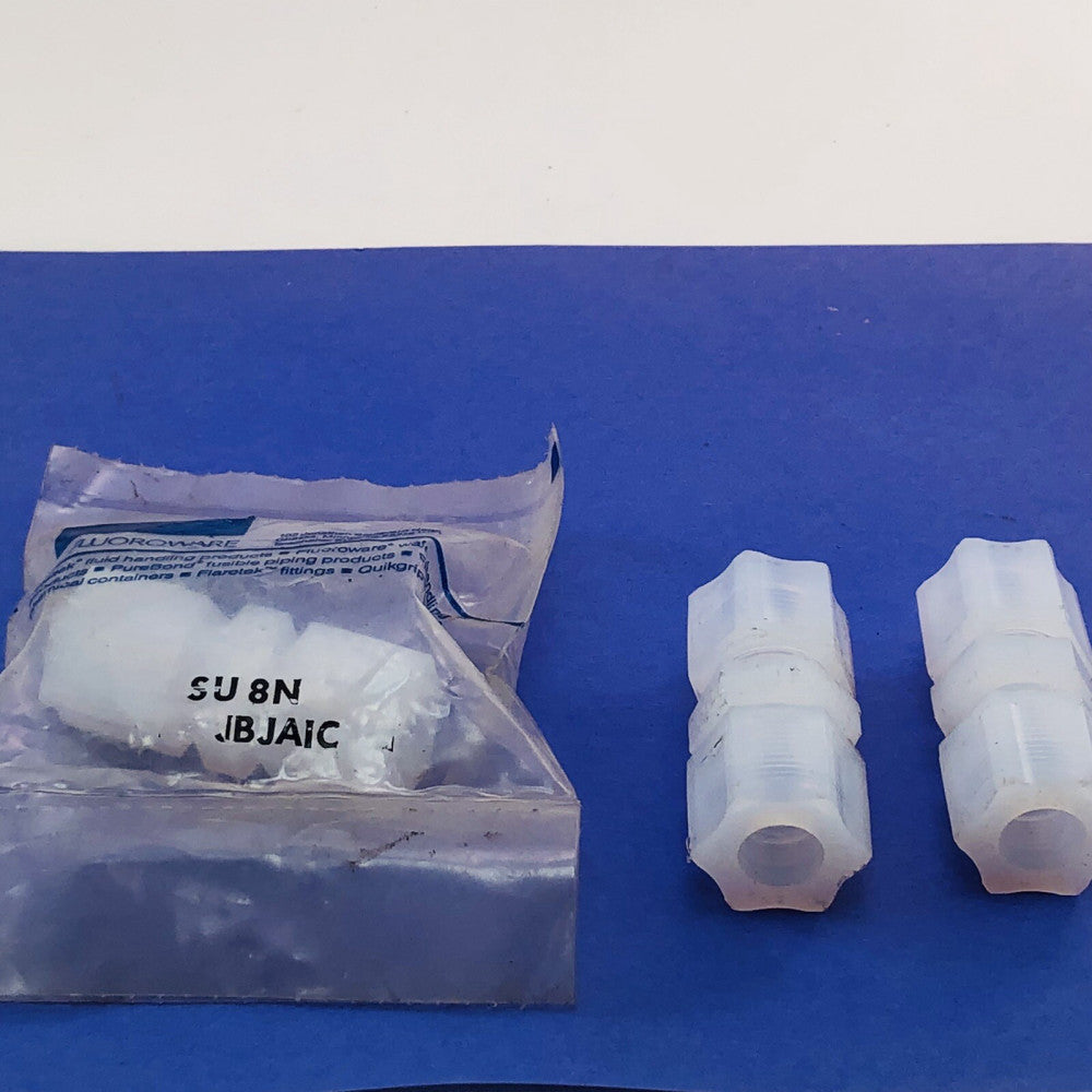 Fluoroware  Galtek  SU8N. JBJAIC 1/2 X 1/2 Coupling Fitting  NEW  Lot Of 3 Pcs.