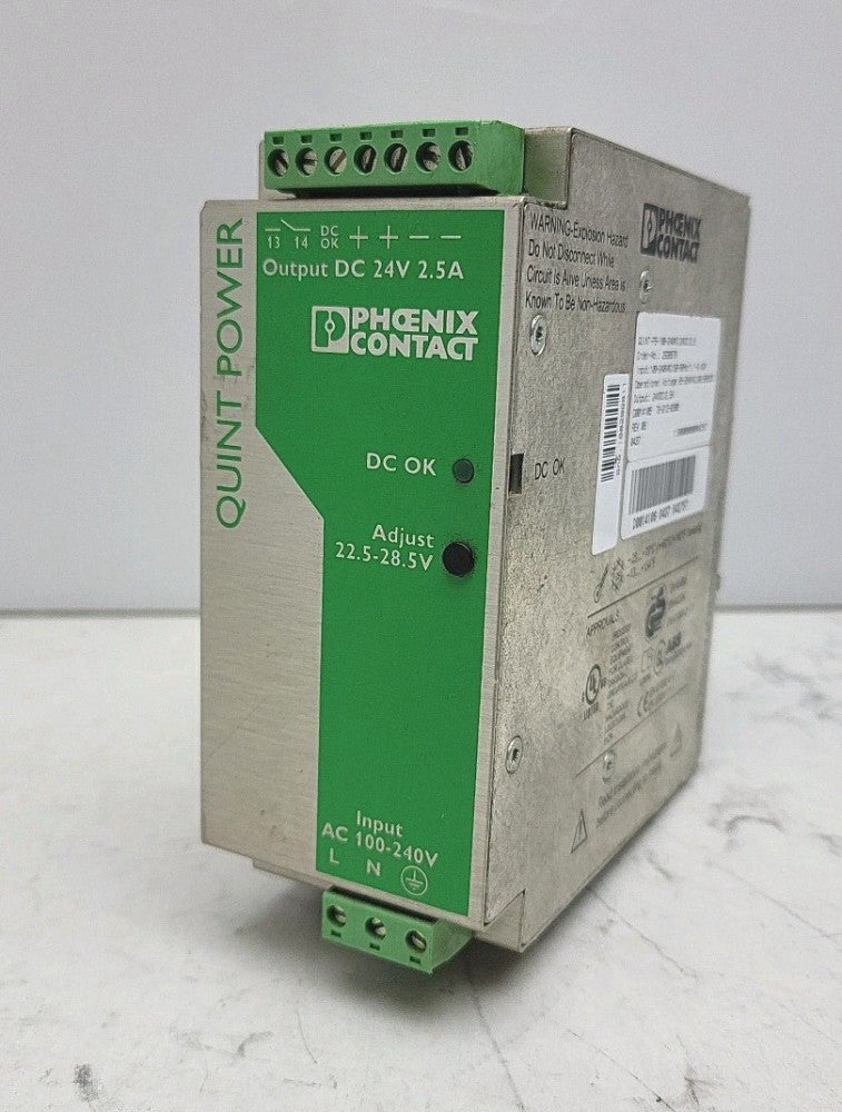 Phoenix Contact 2938578 Power Supply QUINT-PS-100-240AC/24DC/2.5 Used