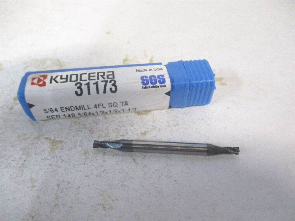 SGS (31173) 5/64 x 1/8 x 1/8" x 1-1/2" OAL Solid Carbide 4 Flute Square End Mill