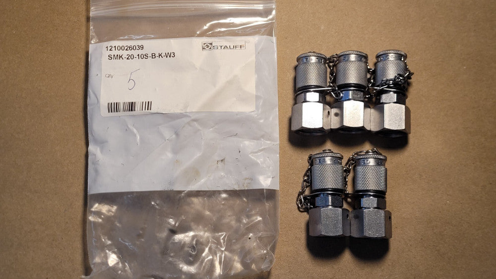 Lot of 5 Stauff 1210026039 SMK-20-10S-B-K-W3 Test 20 Fittings