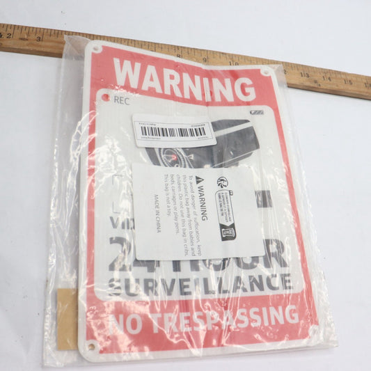  24 Hour Video Surveillance No Trespassing Sign Aluminum 14" x 10"
