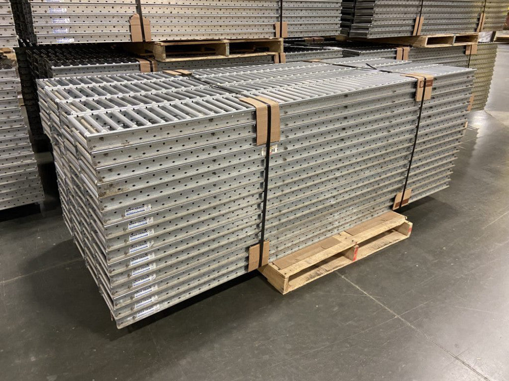 60 Pcs Unex SpanTrack 96" Carton Flow Gravity Conveyor | 9-1/2" Wide