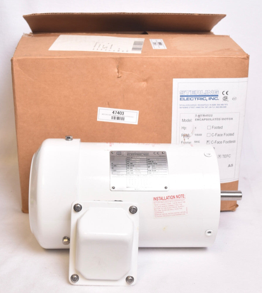 Sterling Encapsulated Motor 1Hp T-MTR4522