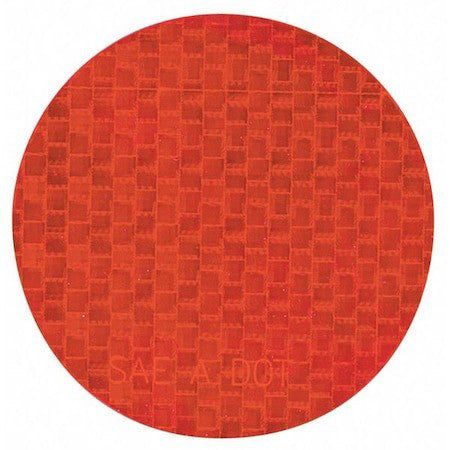 Incom Rr350rd Reflective Stick-On Reflector Base: Resin, Liner: Clear Poly Red,
