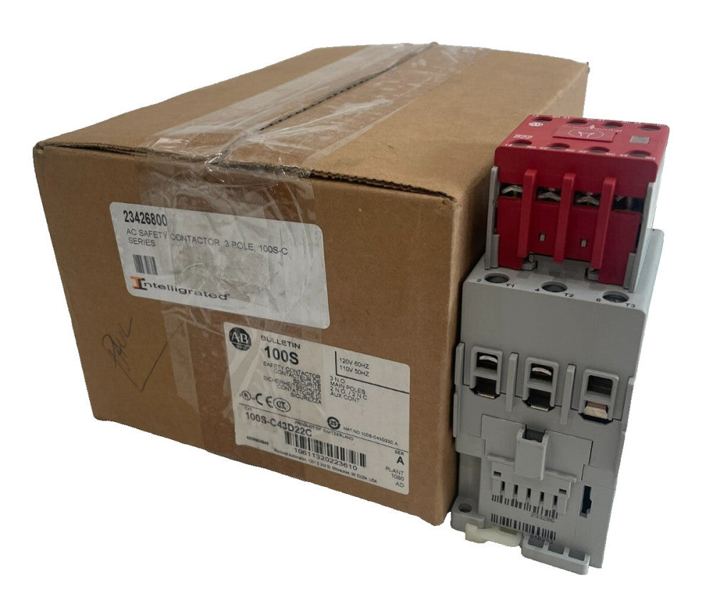 A / B 100S-C43D22C SAFETY CONTACTOR SER. A 100SC43D22C NEW, SURPLUS