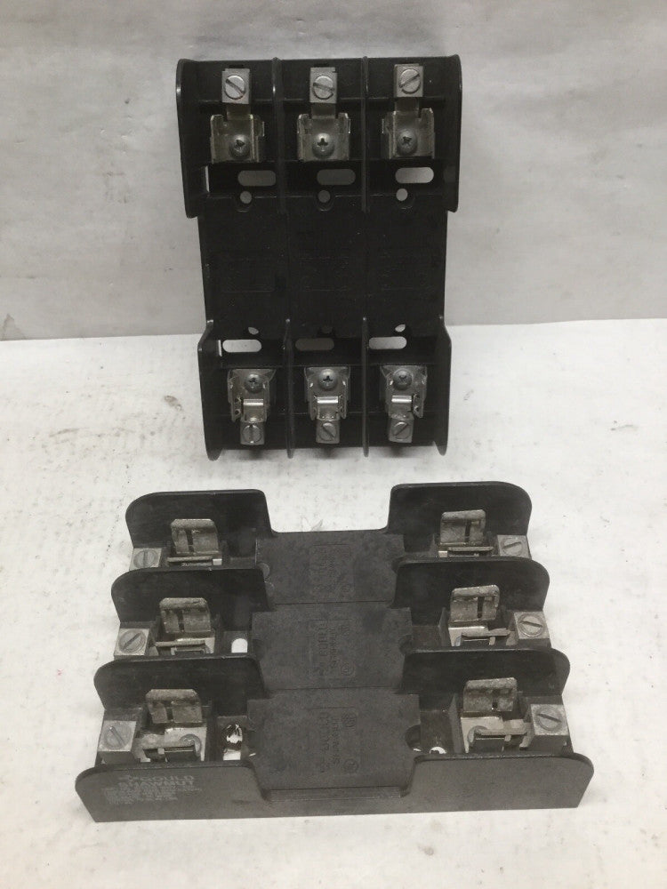 GOULD SHAWMUT (3) 603808 & (3) 60355 Fuse Holder, 30A, 600V (2 Sets of 3 Each)
