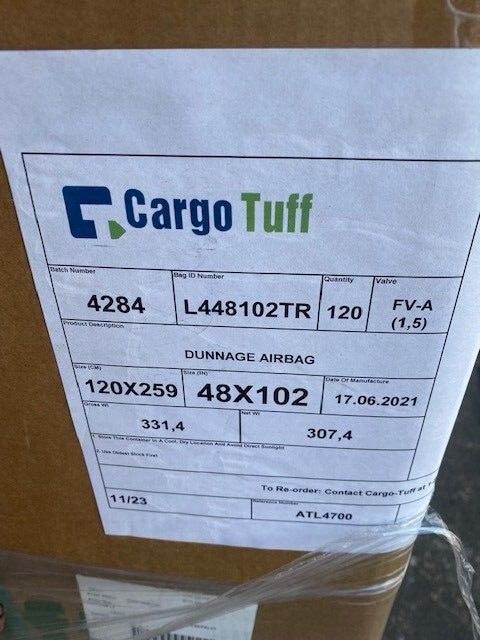 Lot of 120 Cargo Tuff 48" x 102" Dunnage Airbags (NEW)