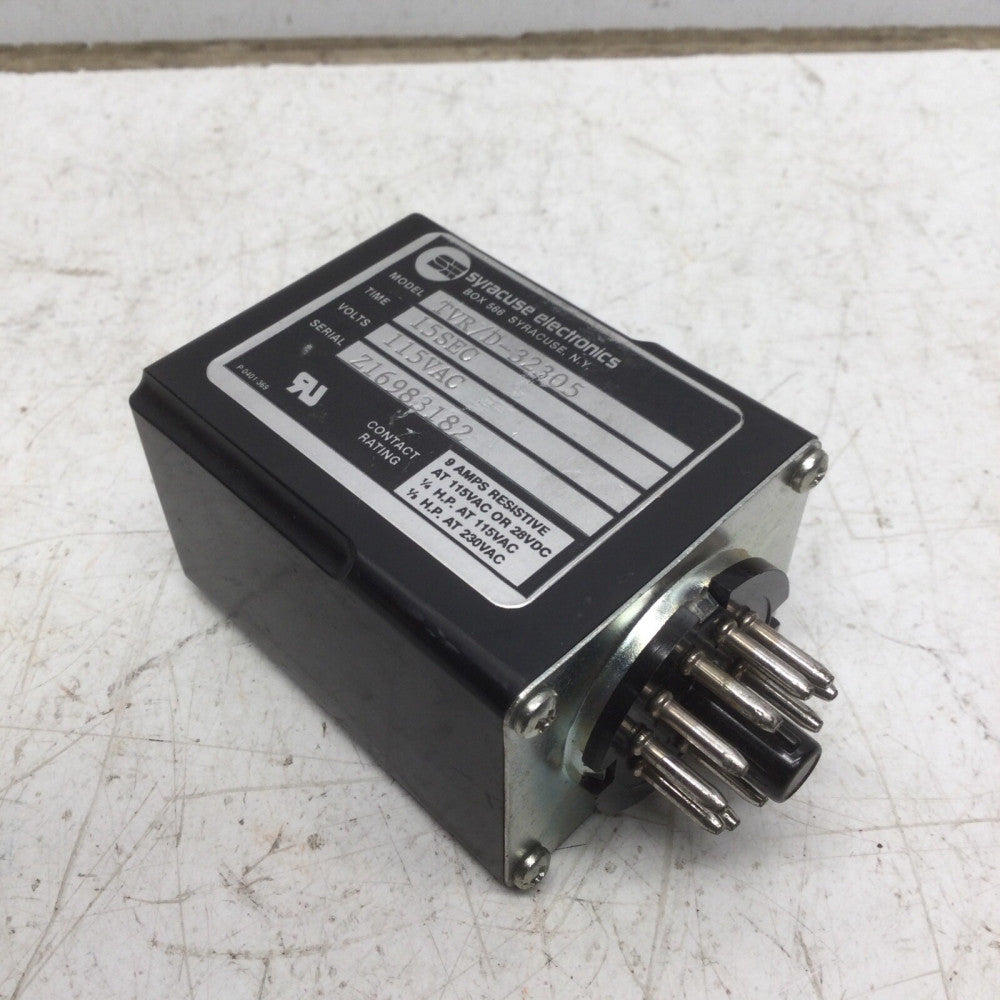 Syracuse Electronics TVR/D-32305 Time Delay Relay, 15SEC, 9A @ 115VAC or 28VDC