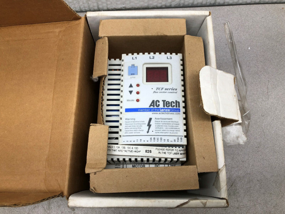 NEW IN BOX AC TECH 5 HP 6.6 AMPS 3 PH 480/590 VAC 0-240 HZ VARIABLE SPEED AC MOT