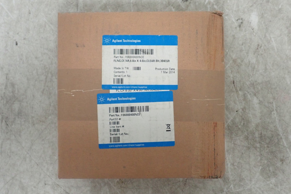 Agilent F06000400NCE Flange, CF, NR, 6.0in X 4.0in, CLEAR BH, 304ESR - NEW
