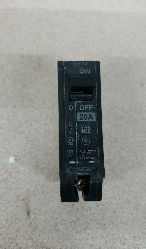 1-GE THHQB1120 Bolt-On Circuit Breaker 20A 240V 1P 1PH 20 AMP