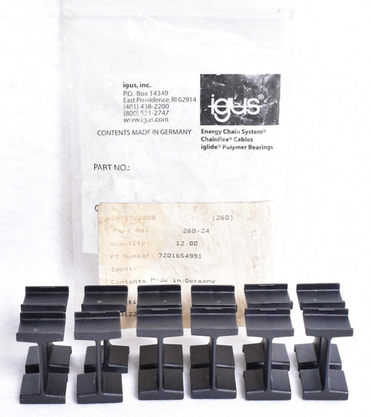 12 Count IGUS E-Link Energy Chain Side Mount Chain Seperators 260-24