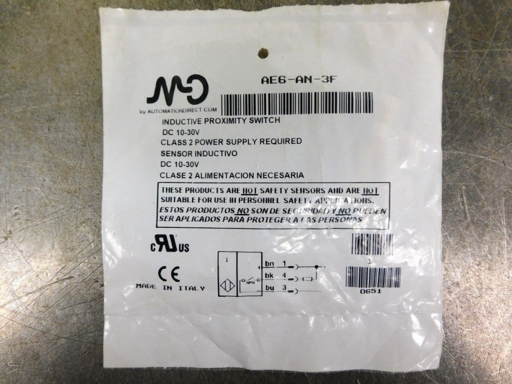 Automation Direct AE6-AN-3F Proximity Switch Sensor