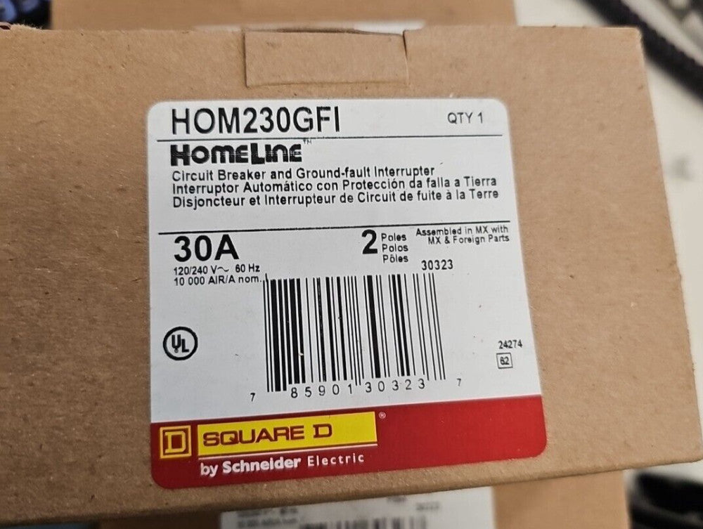 1  PCS NEW HOM230GFI  SQUARE D HOMELINE 2 POLE 30A GFCI GROUND-FAULT  BREAKER