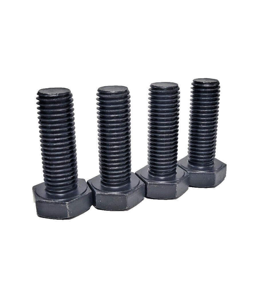FULLY THREADED HEAVY HEX BOLTS BLACK ZINC PLATED 3/4-10X2-1/4 (LOT OF 4)