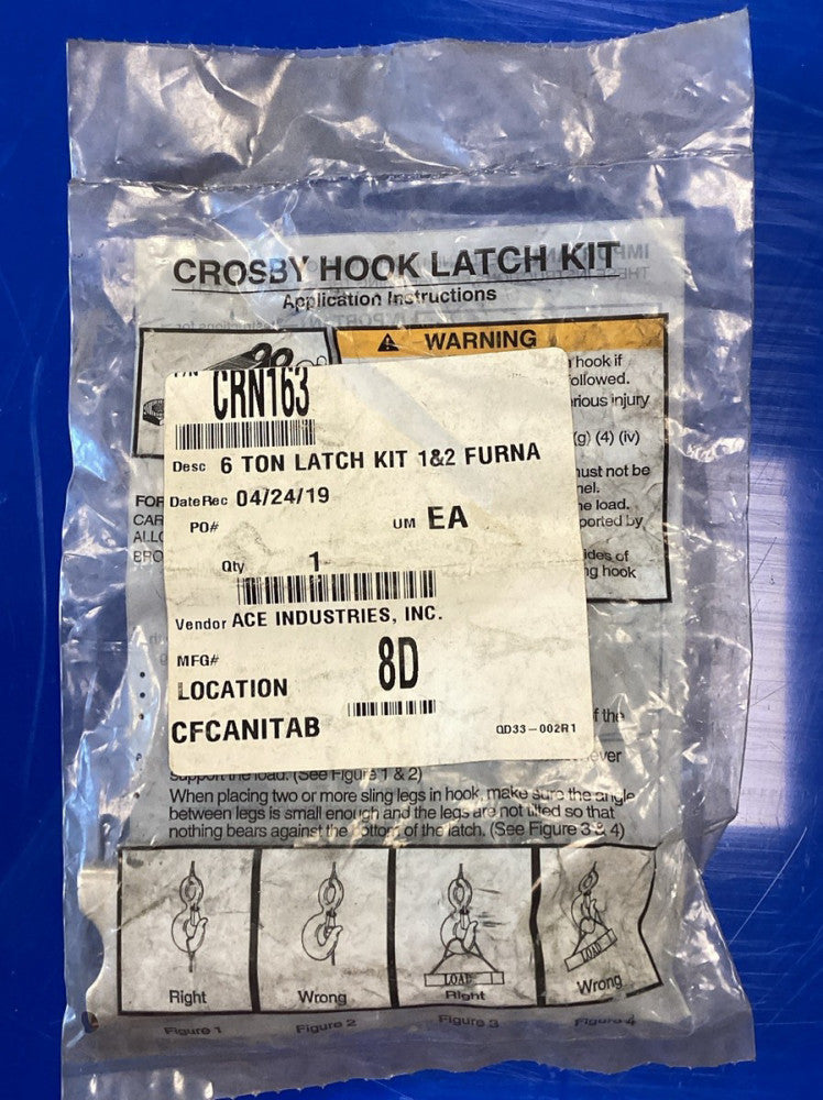 Crosby 6 Ton Latch Kit 1&2 CFCANITAB