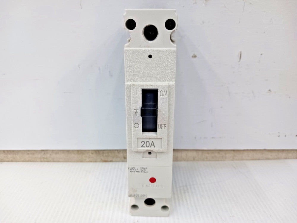 GE Record Plus 20 Amp Circuit Breaker 1 Pole 347 VAC 22kA FBV16TE020RV