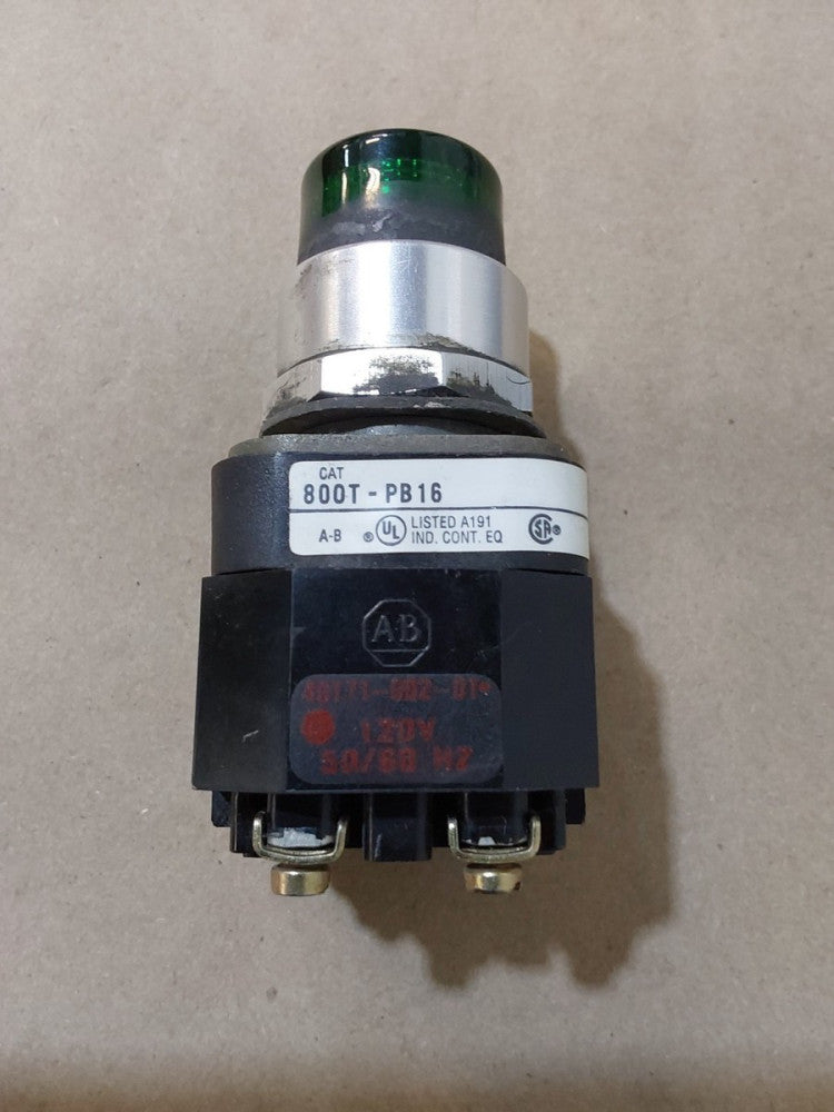 Allen-Bradley 800T-PB16 Ser.T Illuminated Green Push Button
