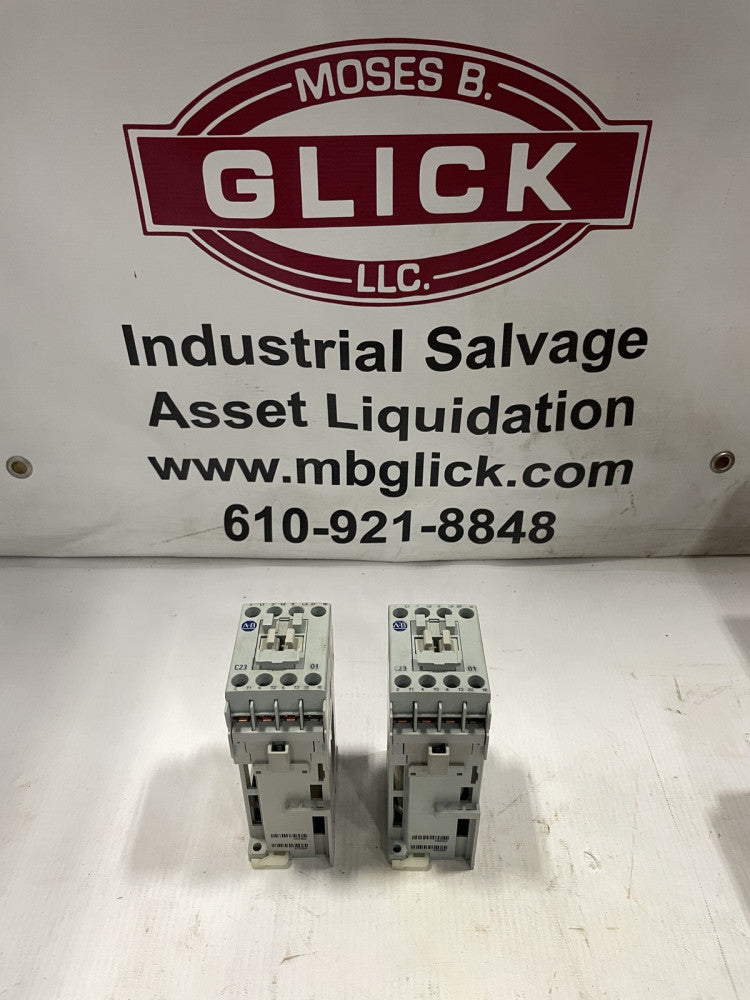 Allen-Bradley 100-C23D*01 Ser C 3 Pole IEC Contactor 24VDC 23A -Lot of 2