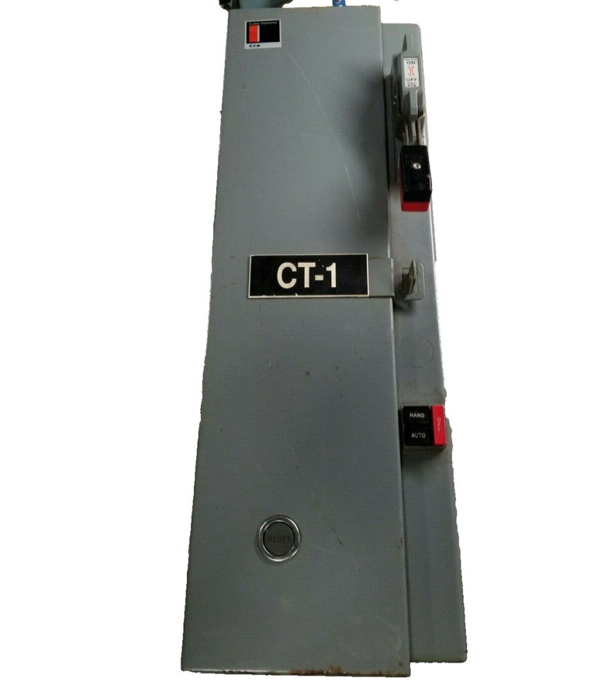 CUTLER HAMMER 30 AMP BREAKER SIZE 1 COMBINATION STARTER 120 VAC COIL AN16DN0