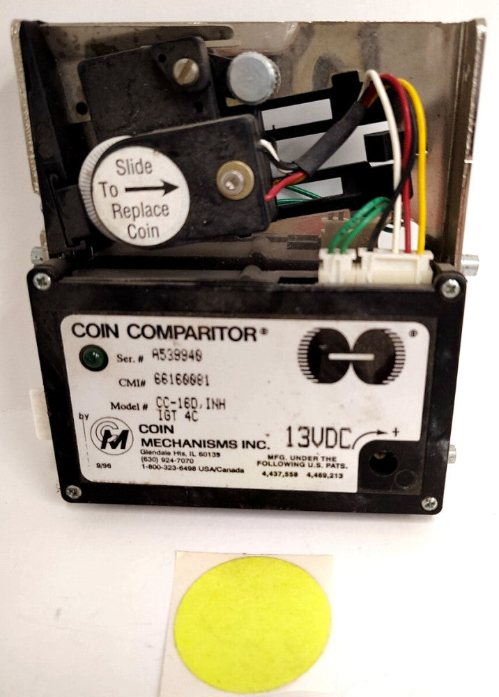 COIN MECHANISMS INC. COIN COMPARITOR 13VDC CC-160 INH IGT 4C