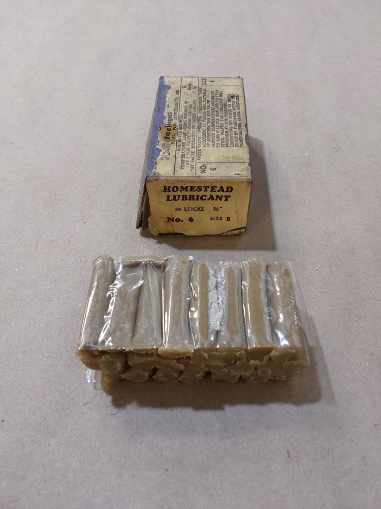 Olsen Technologies Homestead Lubricant No. 6 Size B 24 Sticks 3/8" NOS