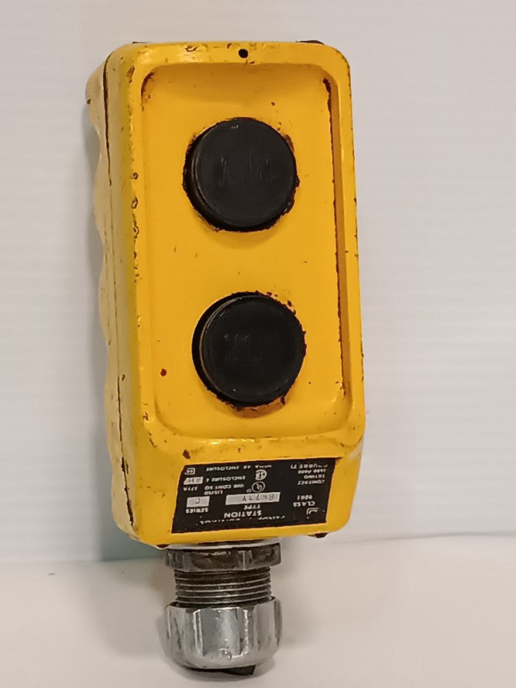 Square D 9001-BW73Y Pendant Control Station, 2-Button, Ser C, NEMA 4X Enclosure