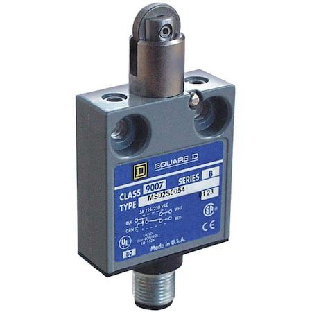 Telemecanique Sensors 9007Ms02s0084 Limit Switch, Plunger, Roller, Spdt, 6A At