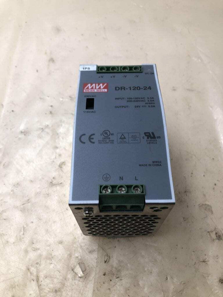 Mean Well DR-20-24 DIN Rail Power Supply 24VDC 100-120VAC 200-240VAC