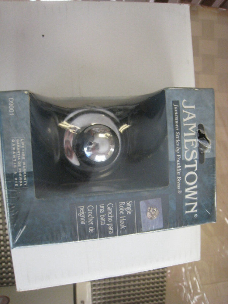 FRANKLIN BRASS JAMESTOWN SINGLE ROBE HOOK POLISHED CHROME D 9001 free ship