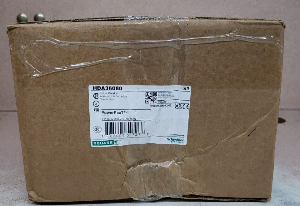 NEW SQUARE D HDA36080 POWER PACT BREAKER 80 AMP 600V