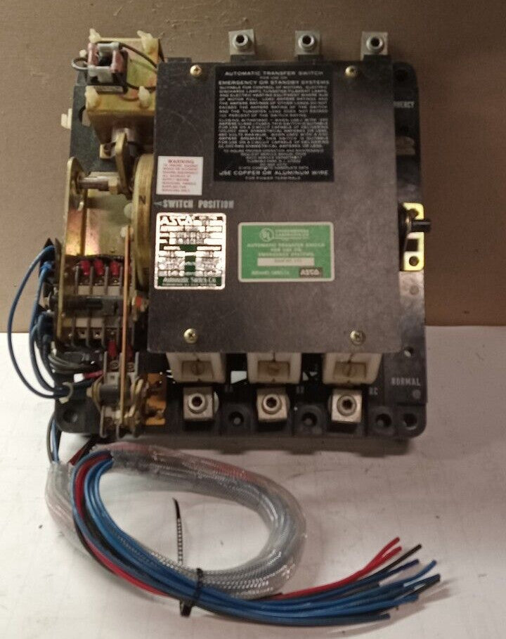ASCO 150 AMP AUTOMATIC TRANSFER SWITCH 480Y/277 VAC B940315099C
