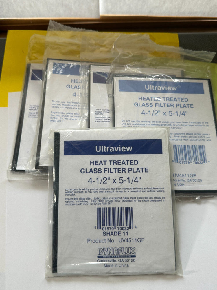 Ultraview-Dynaflux UV4511GF Heat Treated Glass Filter Plate Shade 11 (Lot of 5)