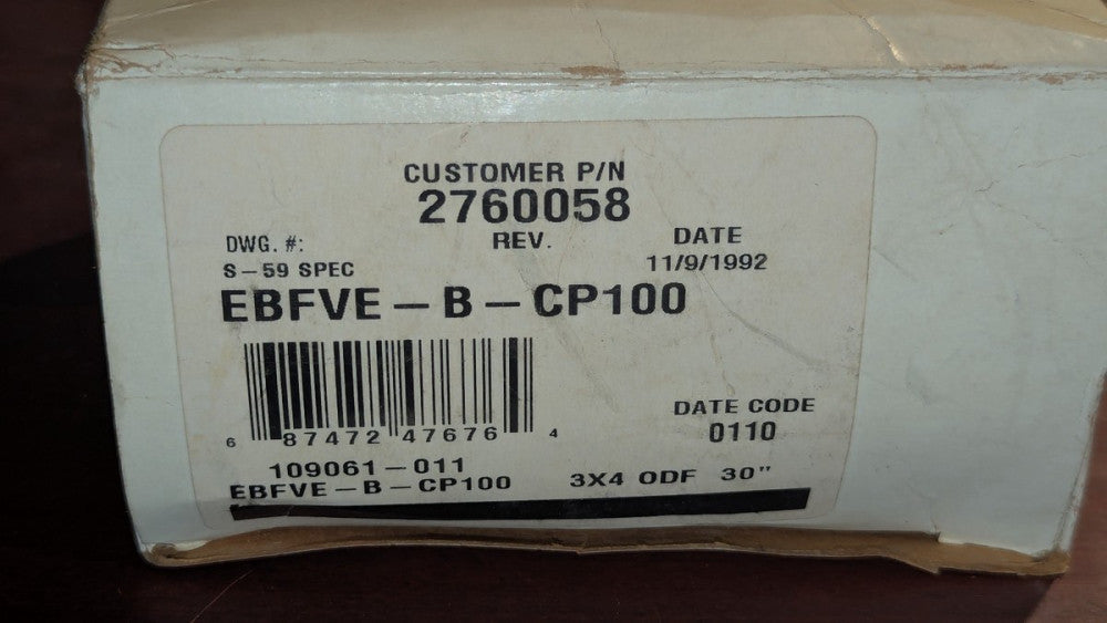 Sporlan EBFVE-B-CP100 Thermal Expansion Valve NIB READ