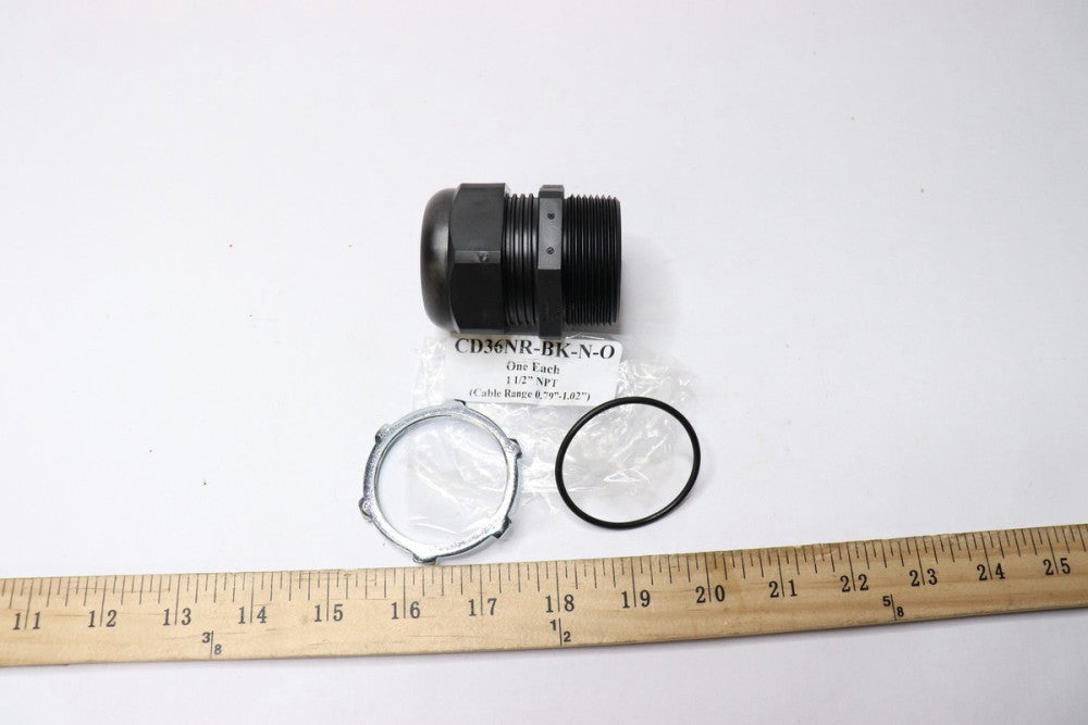 Sealcon Cord Grip Dome OD NPT 1-1/2" .79" - 1.02" CD36NR-BK
