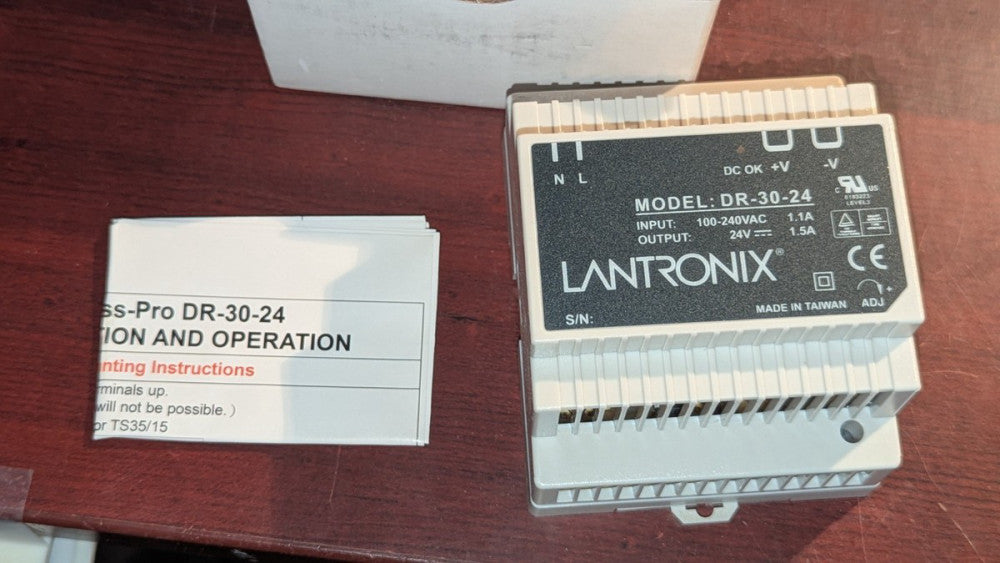 LANTRONIX X3024DR00-01 NETWORKING PWR SUPPLY 24VDC DIN NIB