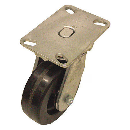 Zoro Select P23s-Ph080r-16 Plate Caster,1400 Lb. Ld Rating,Roller