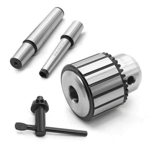 1/32"-1/2" JT33 Drill Chuck with MT1 MT2 Morse Taper Shank for Lathe Drill