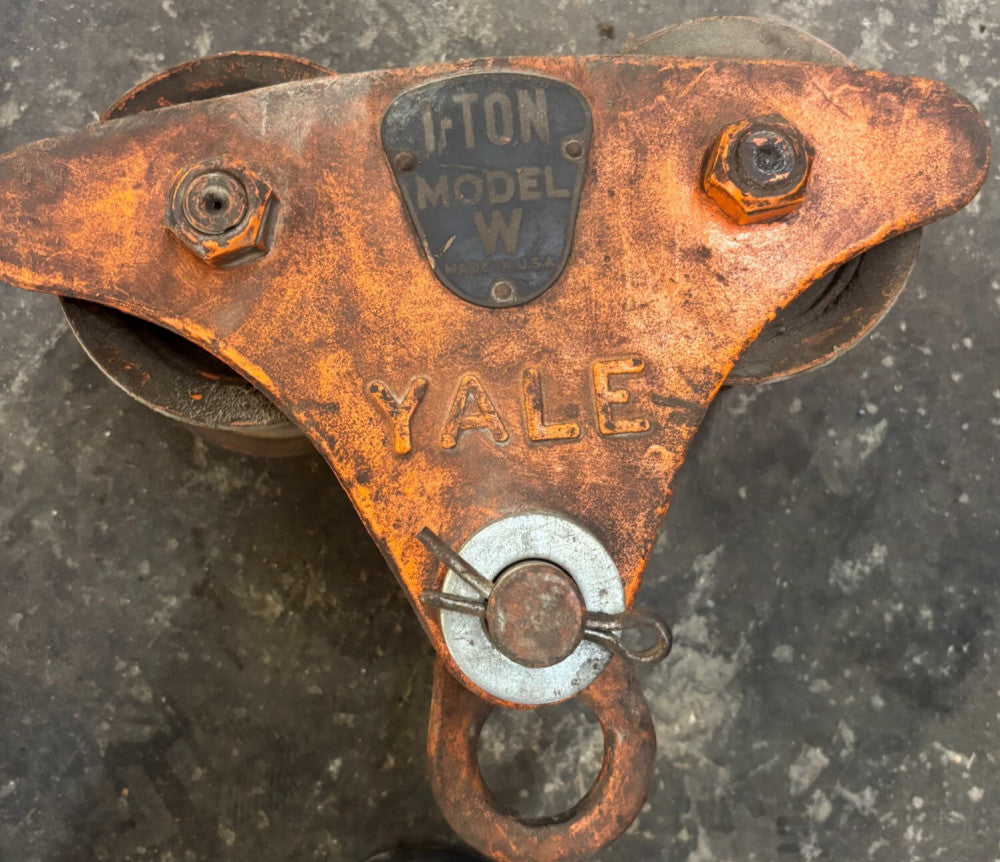 YALE PUSH/PULL BALL BEARING HOIST BEAM TROLLEY MODEL FW 1 TON 2"-4" FLANGE