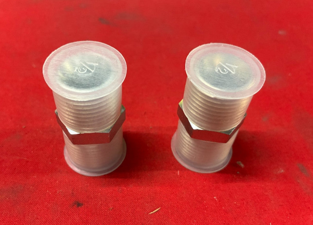 UNBRANDED THREADED HEX PIPE NIPPLES SIZE: 1/2" LENGTH: 1-3/4" (LOT OF 2)