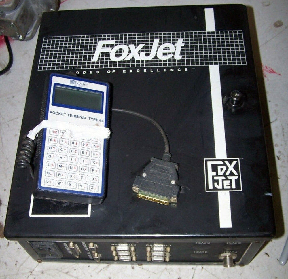 FOXJET PRINT CONTROLLER W/ POCKET TERMINAL TYPE 64 110/120 VAC 3 AMP