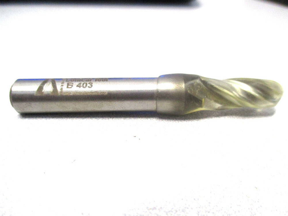 Conical (SL-203) 0.240 x 2-7/8 3-Flute 2° Angle RH HSS Tapered End Mill