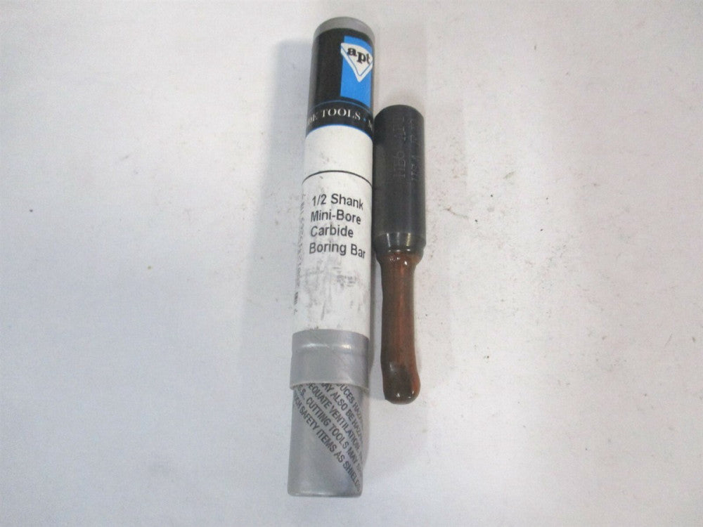 APT (MB6) 1/4" x 1-1/4" x 1/2" Solid Carbide RH Bright Finish Boring Bar