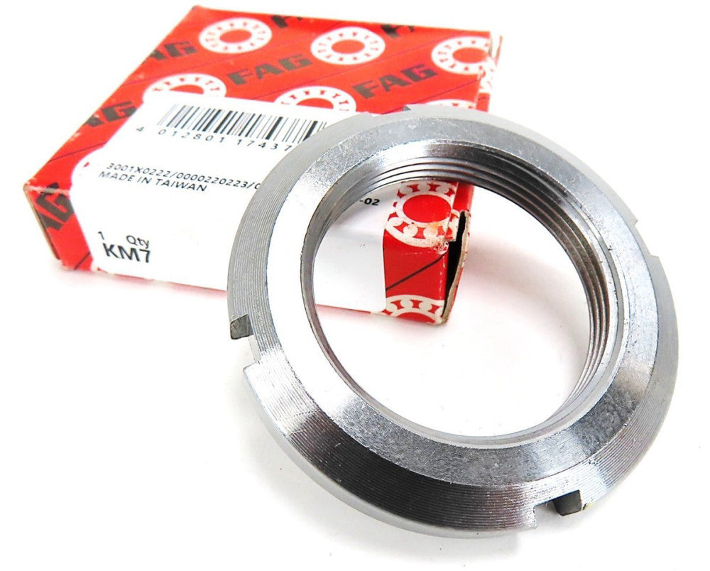 FAG KM7 Slotted Bearing Lock Nut  M35x1.5 52 mm OD DIN 981 NEW IN BOX